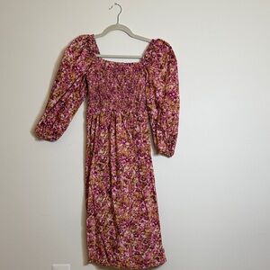 J.Crew Floral Smocked Dress